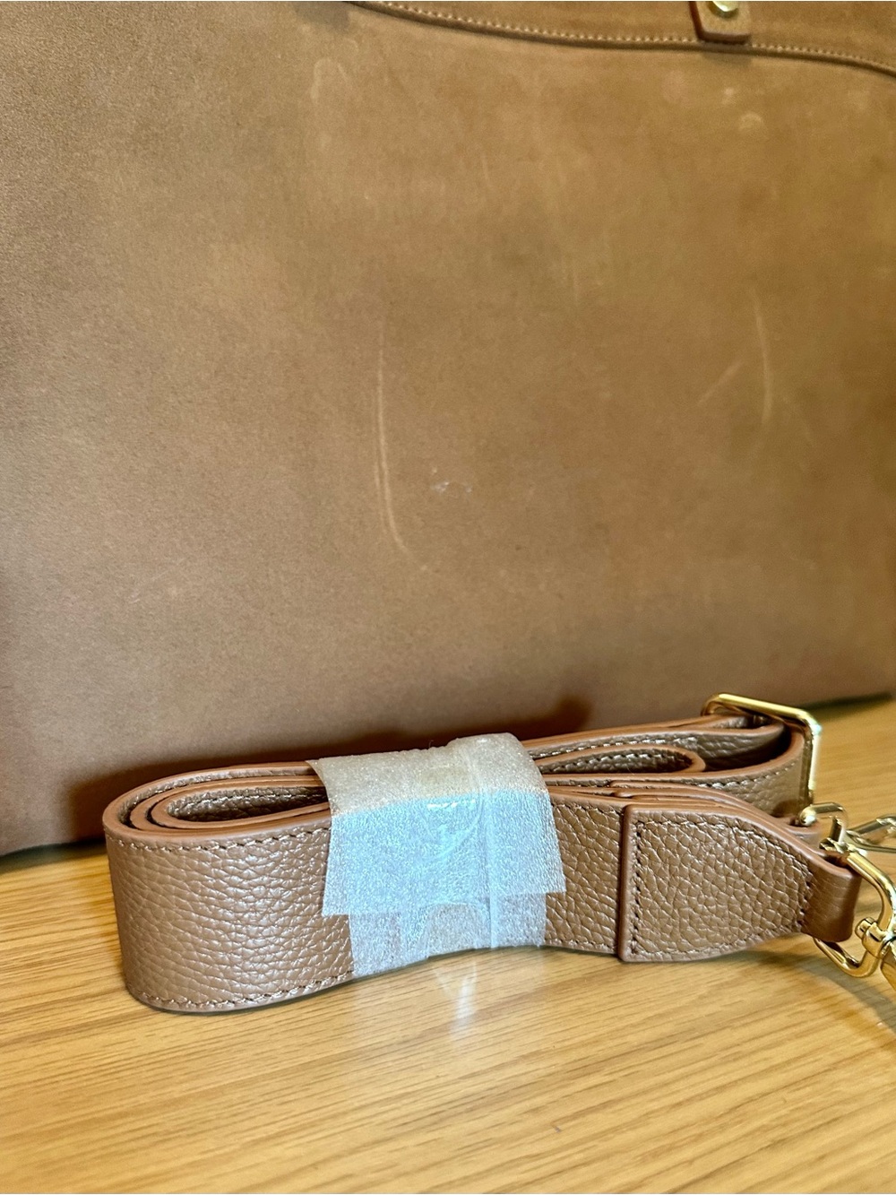 Mark & Graham Large Essential Suede Tote Bag, Chestnut - Picture 4 of 9